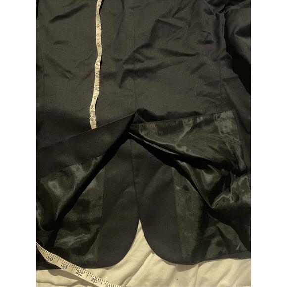 Ralph Lauren Blazer  Mens 38S Black Lined Single Vent 2 Gold Buttons White Label - Picture 7 of 7